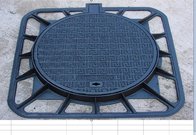 Cast iron manhole cover, piceous