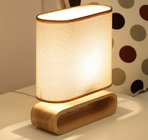 Table bedside Wooden base linen lampshade simple style Bedside lamp LX101