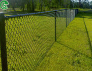 Australia green black vinyl coated used chain link fence for sale