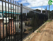 Security primeter fence panels galvanized wrought iron ornamental fencing