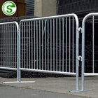 Temporary interlocking steel barricades black portable special event fence barriers