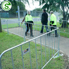 powder coated yellow temporary security fence panels steel pedestrian barricade for USA