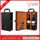 Double Layered Leakproof Resuable Wine Leather Tote Bag Wine Bottler Carriers