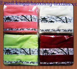 China promotional Home Dobby Towels/100% cotton bamboo towel with flange supplier
