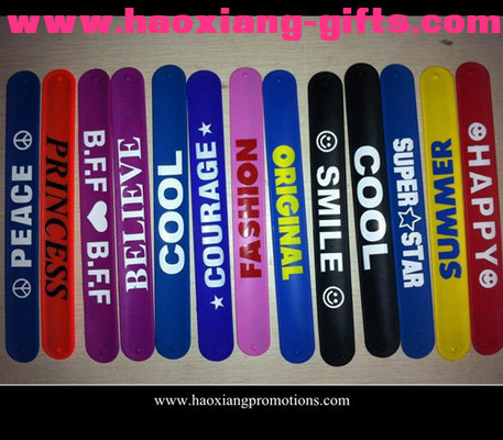 Top Quality New Product Cheap Bulk Silicon Slap Wristband Made in China Supplier Free Samp