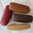 Bamboo wooden leather glasses cases with solid design