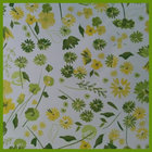 Flower design heat transfer printed tablecloth made of 100% polyester table decration cloth
