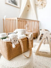 Teddy Cloth Nappy Caddy - baby diaper caddy organizer nursery storage basket baby diaper caddy organizer teddy fabric