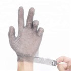 Chainmail stainless steel wire mesh glove Five Finger Wrist Glove with Hook strap 100% stainless steel materials. Easy t