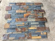 Natural Wall Panel Slate Stackstone Multicolor 10X36X0.8-1.3 Cm Export From Factory
