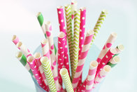 2018 new design food grade striped paper straws party drinking straws