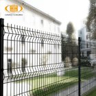 Powder Coated welded 3d curved wire mesh fence with peach type post