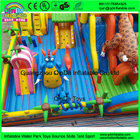Hot Sale Cartoon inflatable big fun city for sale, commercial Mega inflatable playground, inflatable amusement park