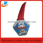 Zinc alloy sports medal,50mm football medals for match with ribbon