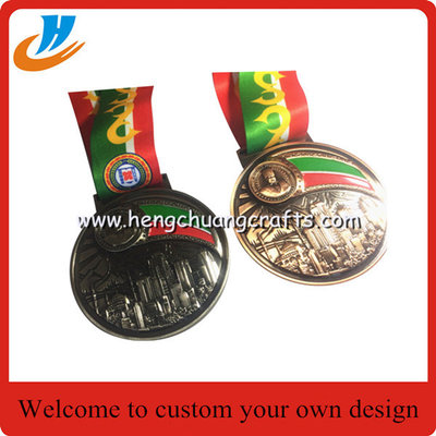 3D medals,metal medals zinc alloy die cast,antique brass and copper plated medals