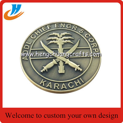 Die casting metal coins,challenge coin with 60mm design souvenir coins