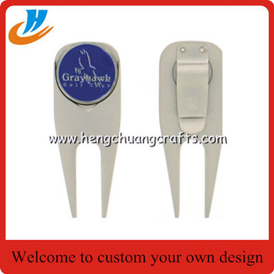 Golf accessories golf pitchfork and ball marker with custom logo