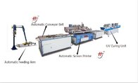 Full automatic large format single color screen printing machine with uv curing unit