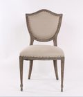 China Classic vintage linen fabric dining chair special nice back event chair upholstery chair with nails manufacturer
