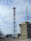 20-100m Height, HDG Lattice telecom steel tower, cellphone steel tower with platforms and ladder system