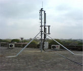 Hot dip galvanized roof top guyed mast, telecommunication tower, telecom tower, lattice angle steel tower
