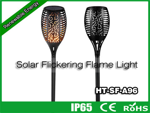 China Hitechled Solar Tiki Torch Light, Solar Flickering Flame Light, Lumière solaire de jardin,  lumière de flamme solaire supplier