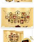 Wholesale black wall clock with love photo frame On sale wedding wall clock with photo