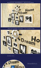 Love photo frame wall picture wall decorative 10 pcs set wooden frames with acrylic rudde