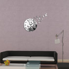 Butterfly 3D Wall Clock Mirror Clock Home Decoration Metal Quartz DIY Mirror Wall Clock