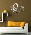 Hot Sale DIY 3D Home Modern Decoration Acrylic Mirror Wall Clock Goldr Living Room