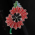 fashion New design Sparkle Red Crystal Rhinestone Poppy Brooch high quality