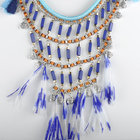 Wholesale Stylish blue tassel velvet necklace big collar choker neckalce for party