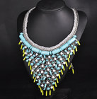 Customized professional Zinc Alloy  Fancy Colorful Collar Necklace