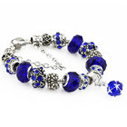 lastest DIY women fashion  Sapphire Theme Wholesale Charms Bracelet Charms Stainless Steel Charms