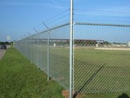 PVC Coated green Chain link fence (diamond fence)/ galvanized chain link fence used in playground