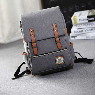 China New design 2018 wholesale student laptop backpack popular canvas student backpack bag supplier