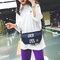 Hip hop earth cool Fanny pack pure color retro cross body bag with character word mother and daughter bag supplier