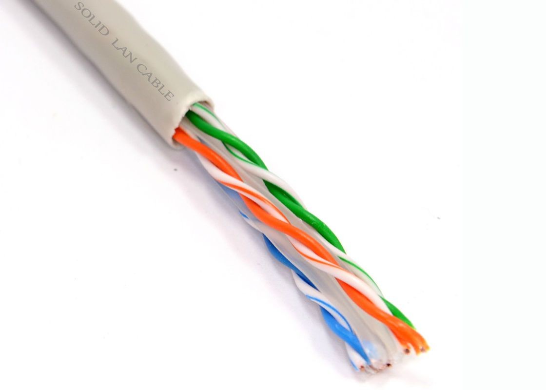 UTP Low Smoke Copper Network Cable , Cat6a Ethernet Cable HDPE Core Insulation