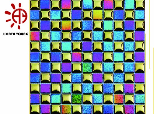 China HTY - TRB 300  Bright Color Metal Stainless Steel Mosaic Tile Foshan Coating Factory supplier