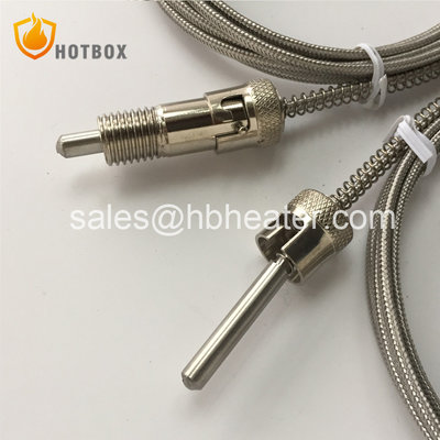China K J E T type thermocouple PT100 with adjusted spring for plastic injection molding machine and extruder machine supplier