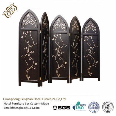 China Fanshaped Hand Golden Painting Decorative Folding Screens Vintage Partition Hinges supplier