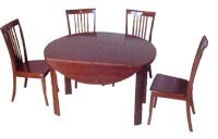 China Modern  Cherry Veneer Restaurant Round Table With Chair Set , Dining Room Tables supplier