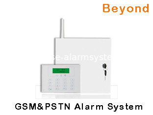 China LCD GSM PSTN Metal Case Commercial Alarm System with 8 Wired zones 31 Wireless zones supplier