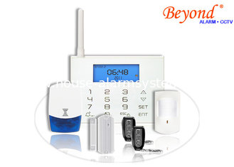 China LCD Icons Touch Keypad Wireless GSM SMS Intrude Alarm System with Wireless Flash Siren supplier