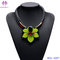 Fashion Jewelry leather cord choker neckalce with flower pendant supplier