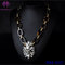 Link Necklace leopard Resin Jewelry New Arrival Plastic Acrylic Chain Necklace with crystal flower supplier