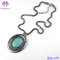 New Hot Fashion Vintage Chain Turquoise Stone Beads Necklace for women best gift Pendant Necklaces Party Jewelry ho supplier