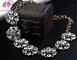 Fashion vintage clear crystal flower bib statement necklace supplier