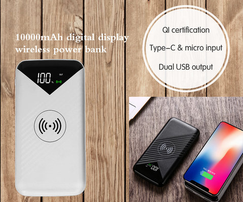 Portable 10,000mah Qi Wireless charger Power Bank for Samsung,iPhoneX,iPhone XS,iPhone 7 supplier