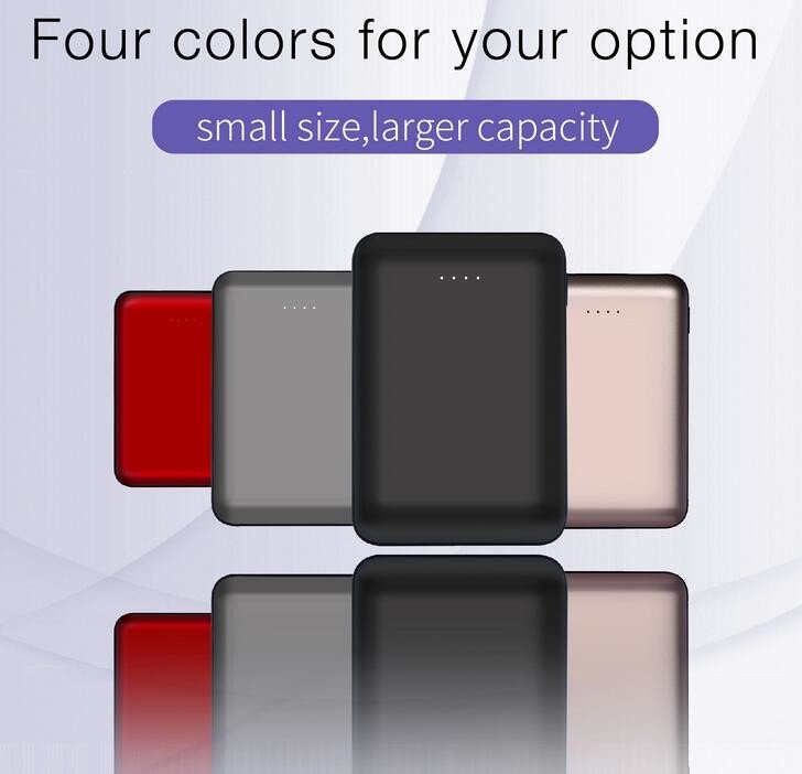 Aluminum Small size power bank 10000mah with black,white,pink colors for iPhones supplier